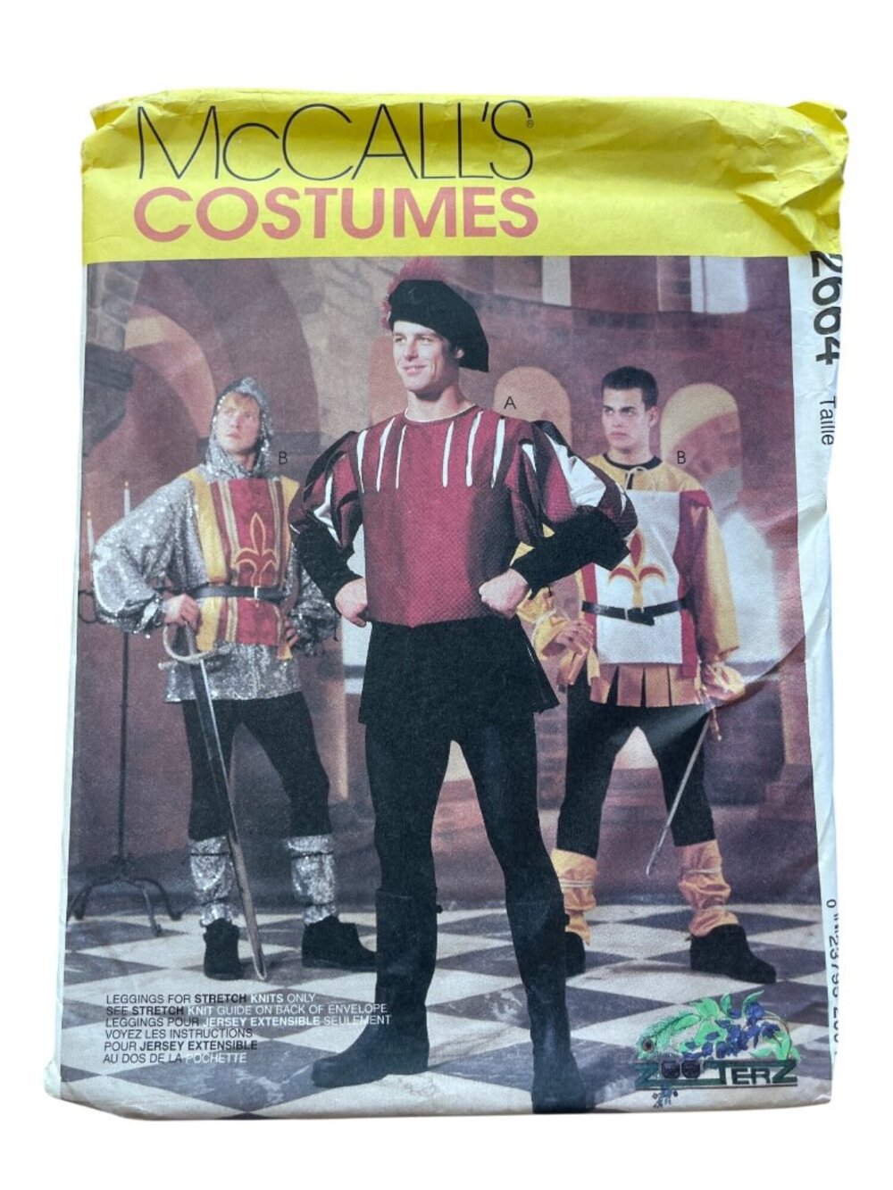 McCalls 2664 Kids Medieval Costumes Sewing Pattern Size 7-8 Knight Tunics CUT